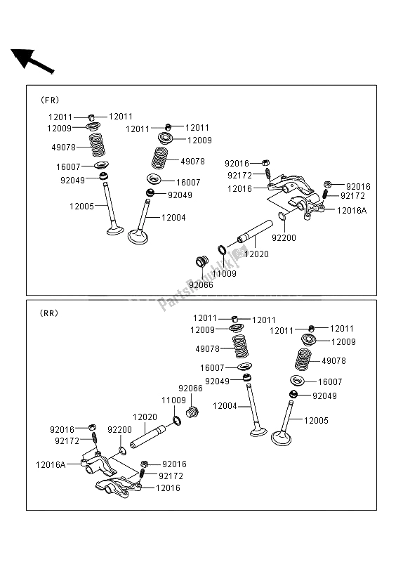 All parts for the Valve(s) of the Kawasaki KVF 750 4X4 EPS 2013