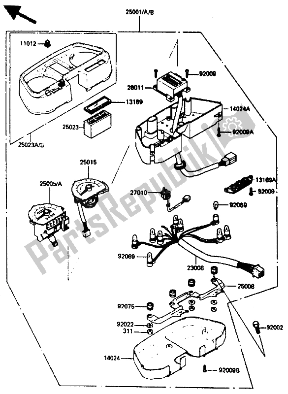 Todas as partes de Metro do Kawasaki ZX 400 1987