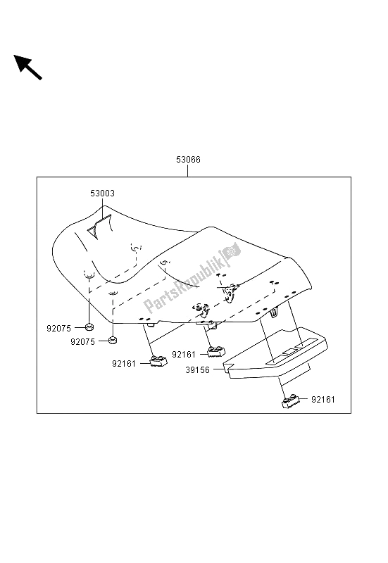 Todas las partes para Asiento de Kawasaki 1400 GTR ABS 2013