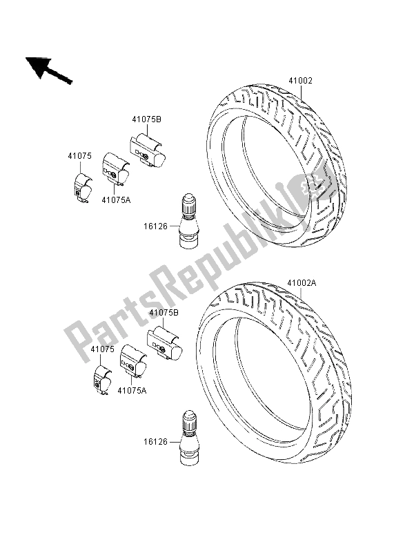 Todas las partes para Llantas de Kawasaki ZZR 1100 1996