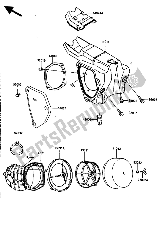 Toutes les pièces pour le Filtre à Air du Kawasaki KX 250 1987