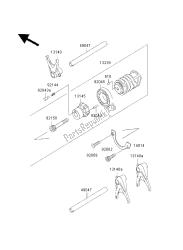 tambour de changement de vitesse et fourchette de changement de vitesse