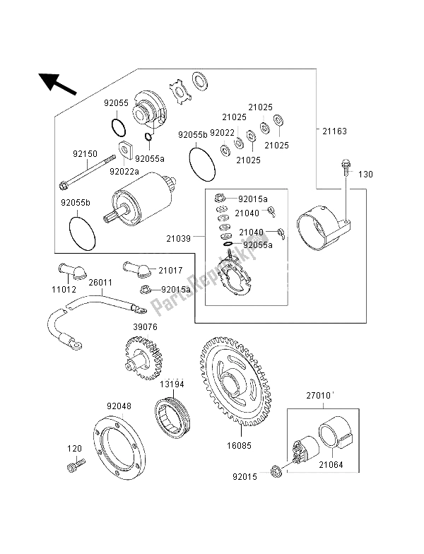 Todas las partes para Motor De Arranque de Kawasaki KVF 400 4X4 2002