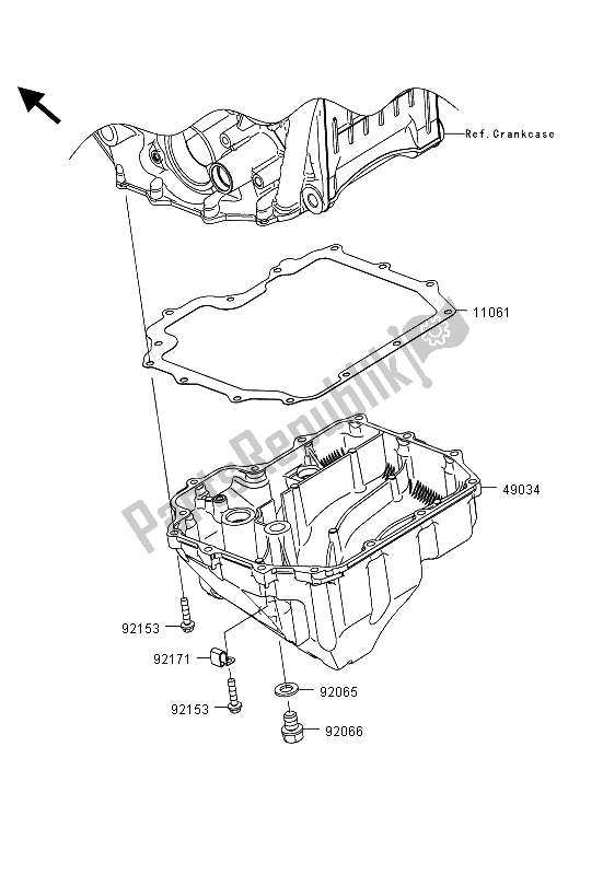 Tutte le parti per il Coppa Dell'olio del Kawasaki Ninja ZX 10R 1000 2013