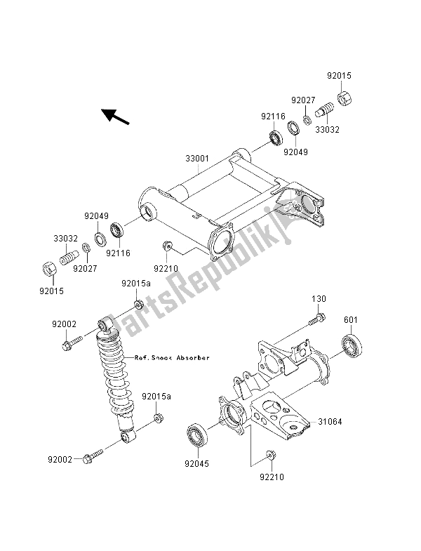 Wszystkie części do Rami? Wahad? Owe Kawasaki KVF 300 4X4 2001