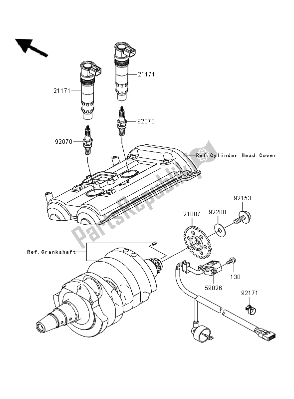 Todas as partes de Sistema De Ignição do Kawasaki Versys ABS 650 2009