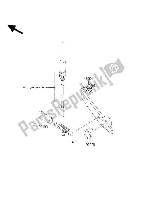 Todas las partes para Pedal De Freno de Kawasaki Ninja ZX 6R 600 2003