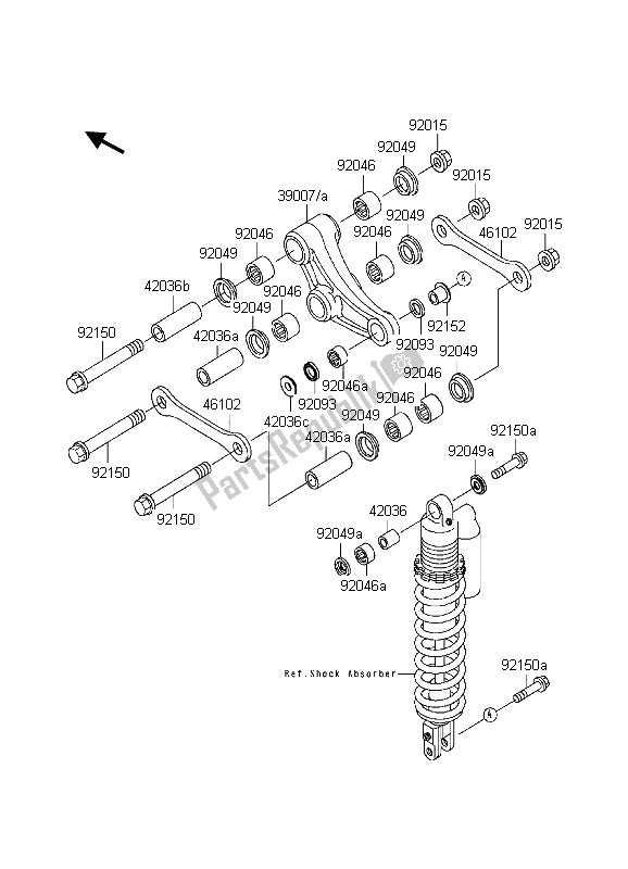 All parts for the Suspension of the Kawasaki KX 80 SW LW 1998