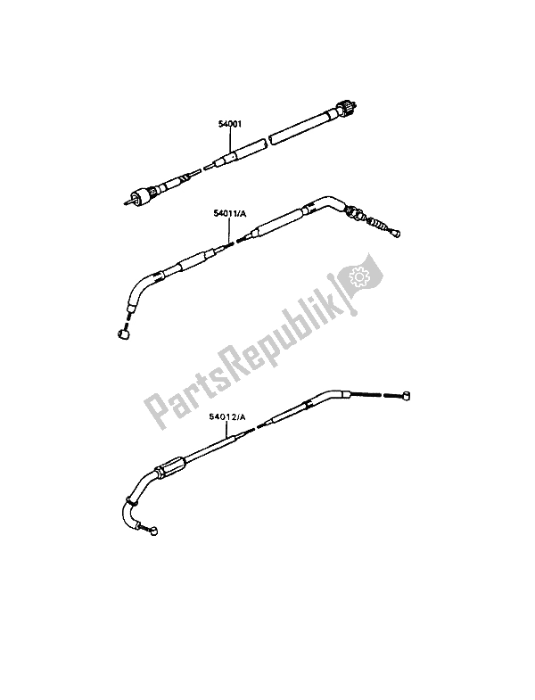 Wszystkie części do Kable Kawasaki GT 550 1988