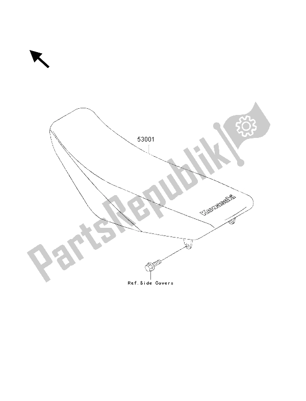 Tutte le parti per il Posto A Sedere del Kawasaki KX 85 SW 2001