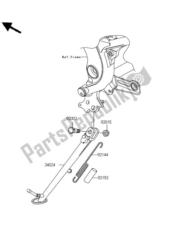 All parts for the Stand of the Kawasaki ER 6F ABS 650 2010