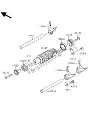 tambour de changement de vitesse et fourchette de changement de vitesse