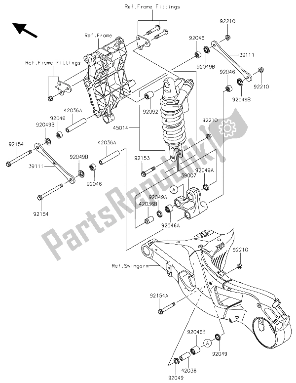 Todas las partes para Suspensión Y Amortiguador de Kawasaki Ninja H2 1000 2015