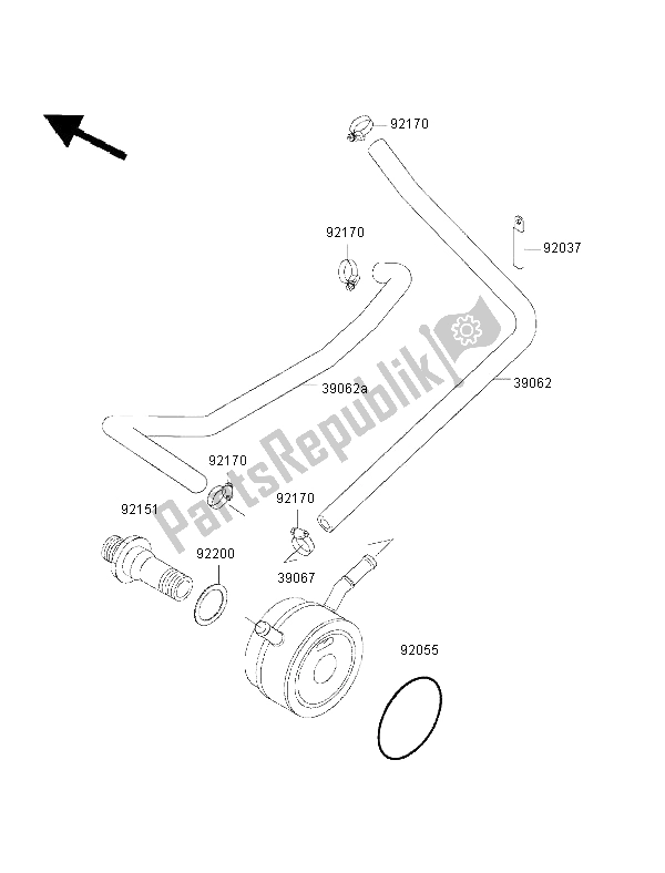 Tutte le parti per il Radiatore Dell'olio del Kawasaki Ninja ZX 6R 600 2002