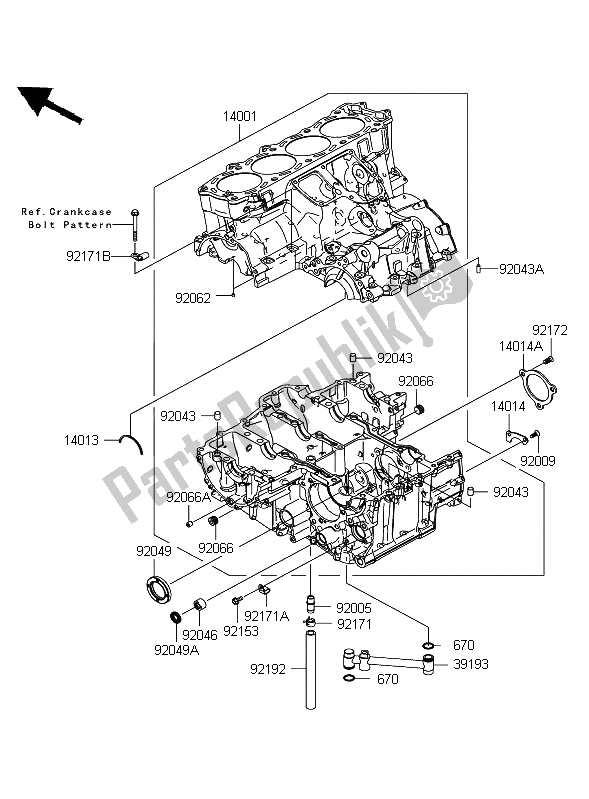 Tutte le parti per il Carter del Kawasaki ZZR 1400 ABS 2011