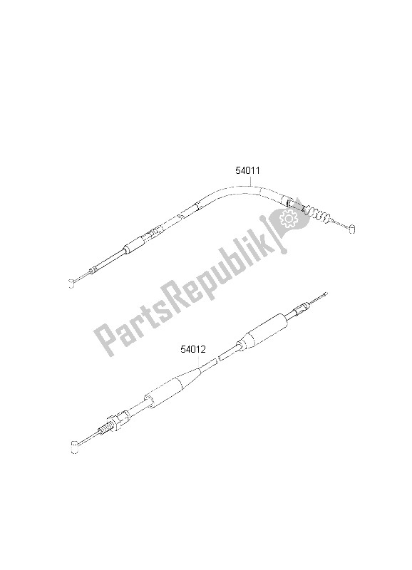 All parts for the Cables of the Kawasaki KX 500 2002