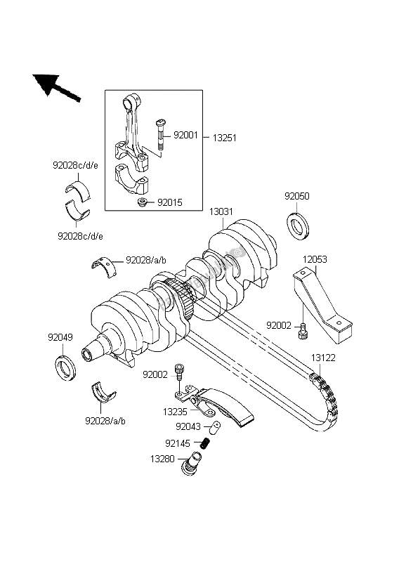 Todas las partes para Cigüeñal de Kawasaki ZR 7 750 1999