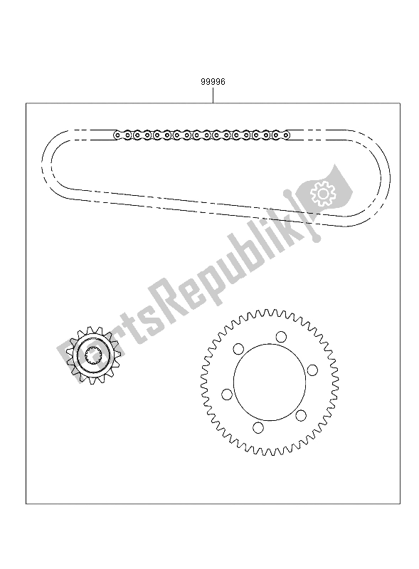 Toutes les pièces pour le Kit Chaîne du Kawasaki VN 800 Classic 2006