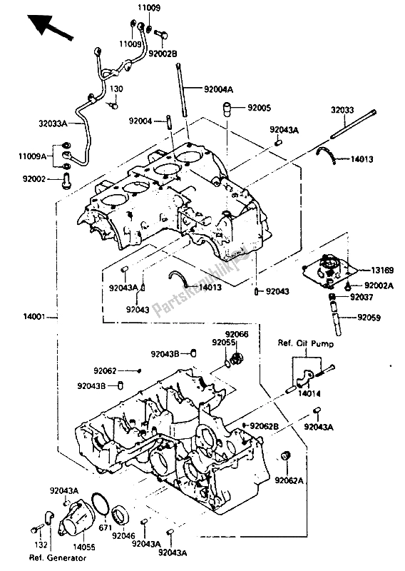 Alle onderdelen voor de Carter van de Kawasaki GPZ 600 1985