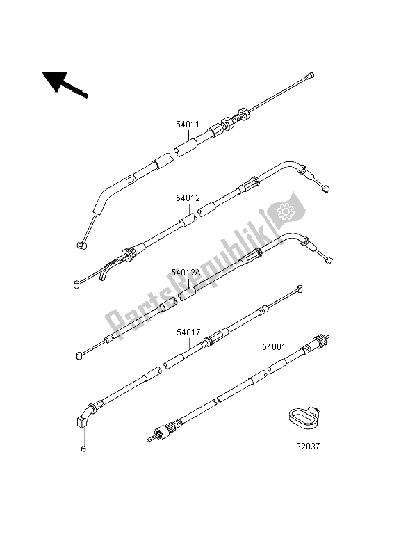 All parts for the Cables of the Kawasaki ZXR 400 1999