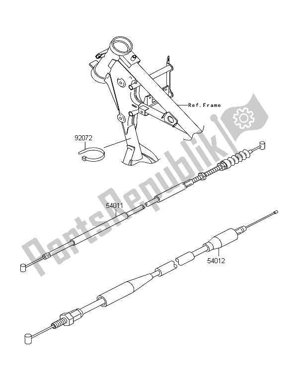 All parts for the Cables of the Kawasaki KX 65 2006