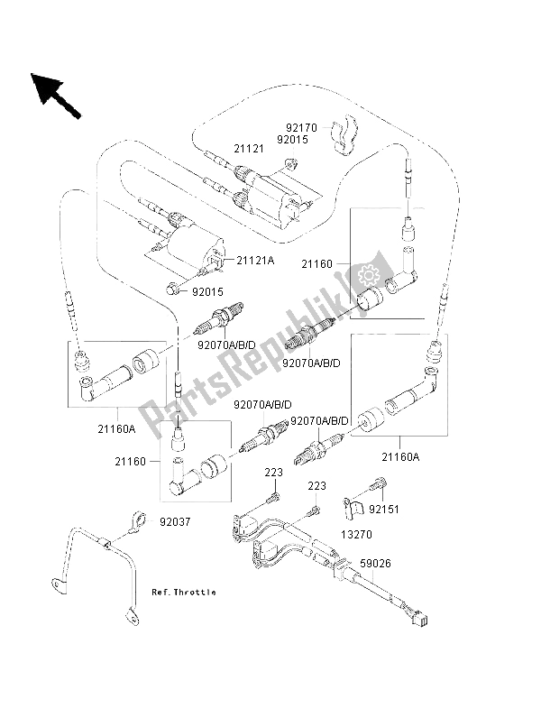 Todas las partes para Sistema De Encendido de Kawasaki VN 1500 Classic FI 2002