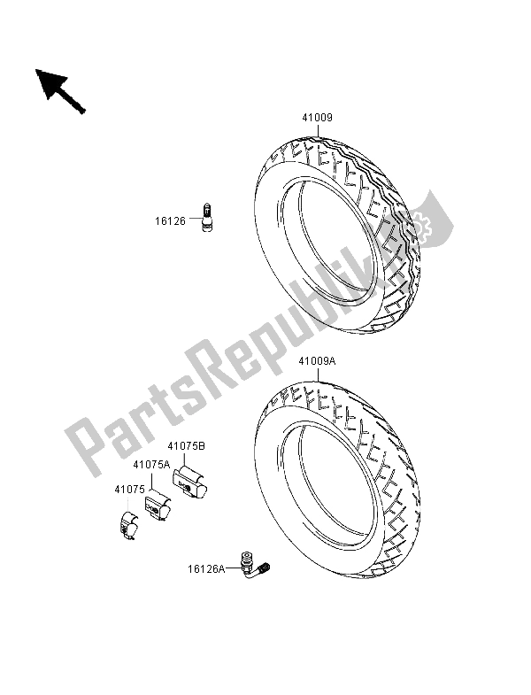 All parts for the Tires of the Kawasaki VN 1500 Classic Tourer 1998