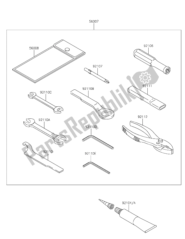 All parts for the Owners Tools of the Kawasaki Z 300 ABS 2015