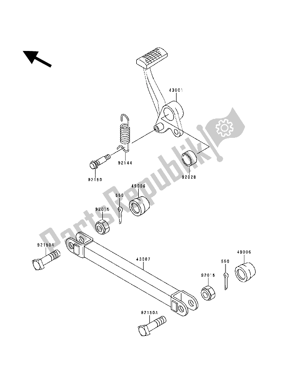 Todas las partes para Pedal De Freno de Kawasaki Zephyr 1100 1993