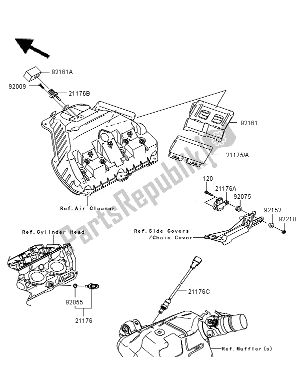 Tutte le parti per il Iniezione Di Carburante del Kawasaki Ninja ZX 10R 1000 2011