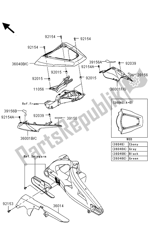 All parts for the Side Covers & Chain Cover of the Kawasaki Ninja ZX 10R ABS 1000 2013