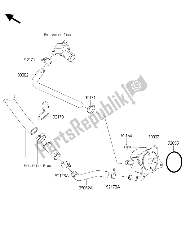 Alle onderdelen voor de Olie Koeler van de Kawasaki Ninja ZX 10R ABS 1000 2015