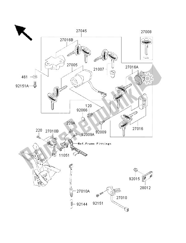 All parts for the Ignition Switch of the Kawasaki VN 1500 Drifter 2002