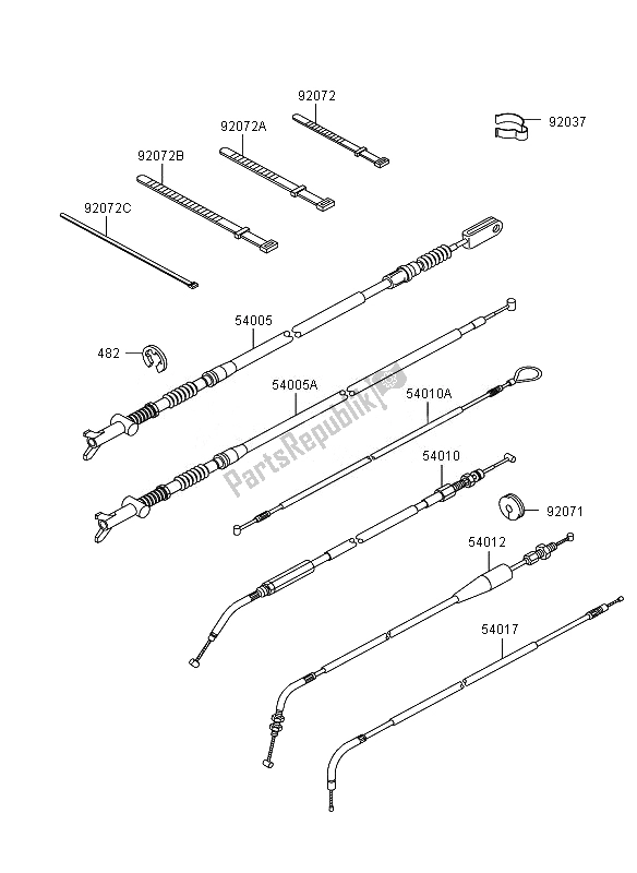 Todas las partes para Cables de Kawasaki KVF 360 4X4 2010