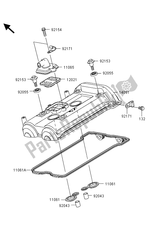 Wszystkie części do Cylinder Kawasaki ER 6N 650 2013