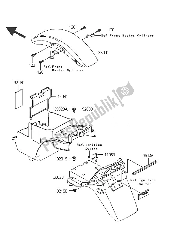 Toutes les pièces pour le Ailes du Kawasaki ZRX 1200R 2005