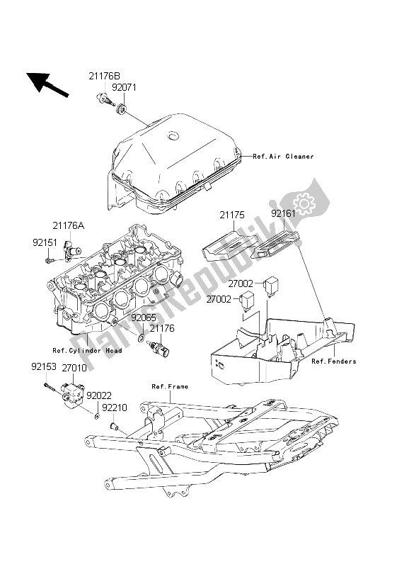 Tutte le parti per il Iniezione Di Carburante del Kawasaki Ninja ZX 6 RR 600 2003