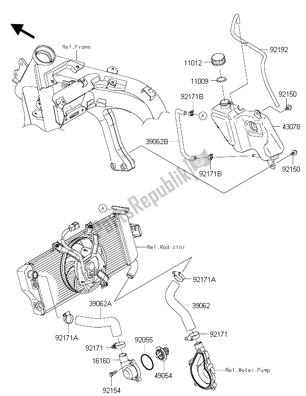 Wszystkie części do Wodoci? G Kawasaki ER 6F 650 2015