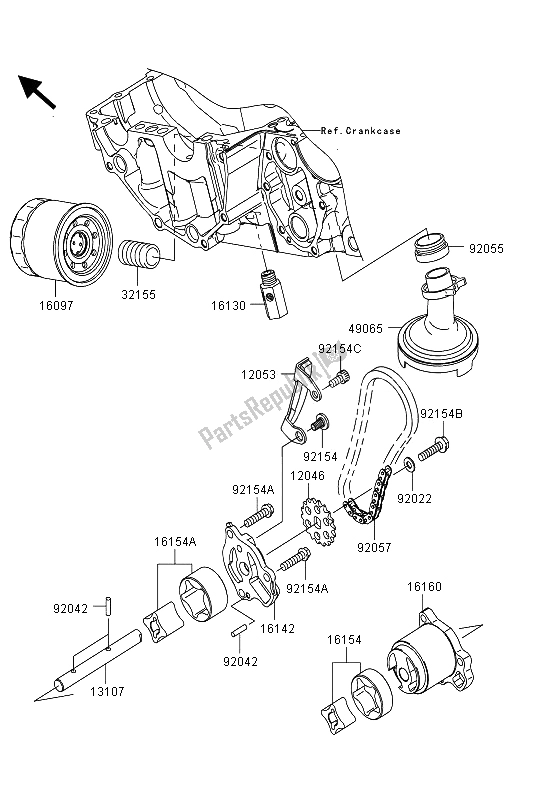 Todas las partes para Bomba De Aceite de Kawasaki ER 6F ABS 650 2013