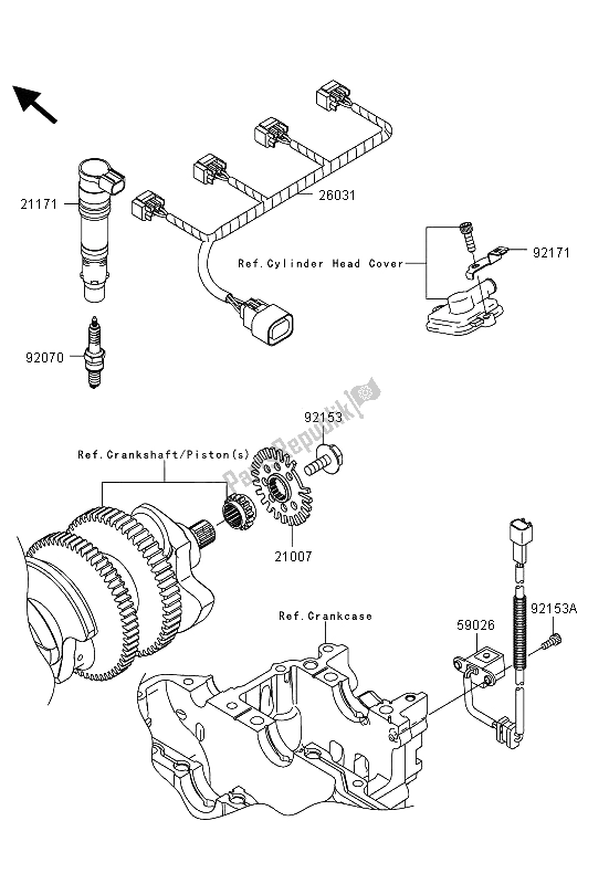 Tutte le parti per il Sistema Di Accensione del Kawasaki ZZR 1400 ABS 2013