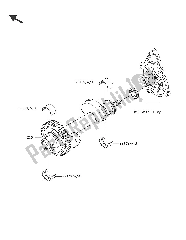 Alle onderdelen voor de Balancer van de Kawasaki ER 6F 650 2016