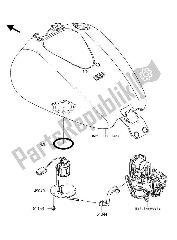 Tutte le parti per il Pompa Di Benzina del Kawasaki VN 1700 Classic ABS 2011