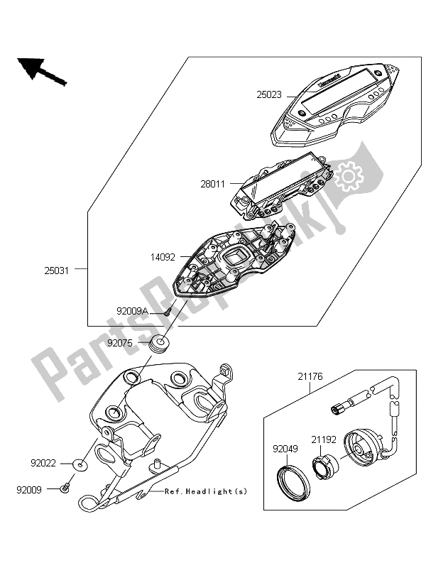 Todas as partes de Metro do Kawasaki D Tracker 125 2011