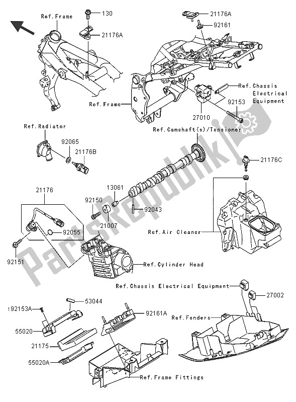 Todas as partes de Injeção De Combustível do Kawasaki Z 750S 2005