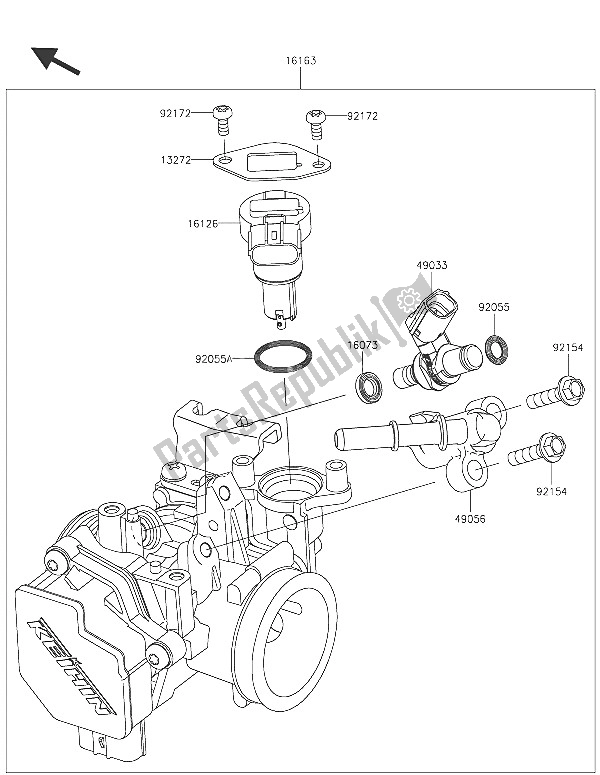 All parts for the Throttle of the Kawasaki Z 250 SL 2016