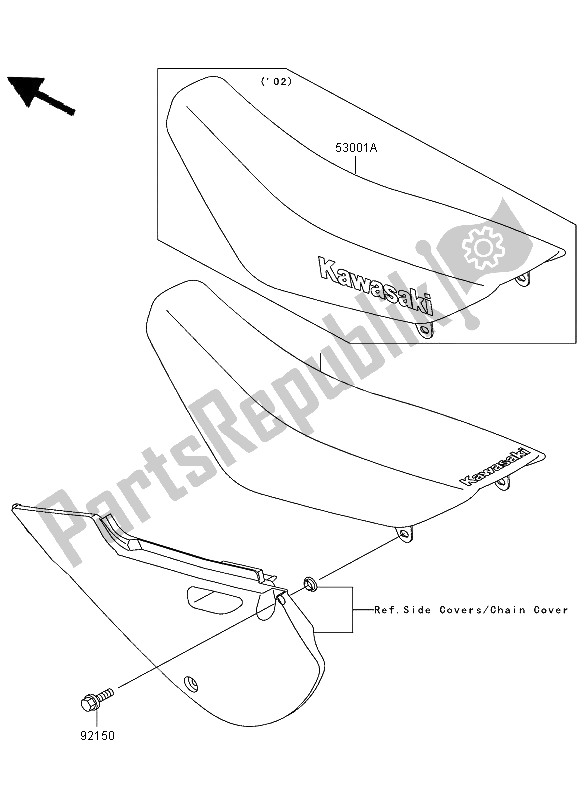 Toutes les pièces pour le Siège du Kawasaki KLX 110 2002