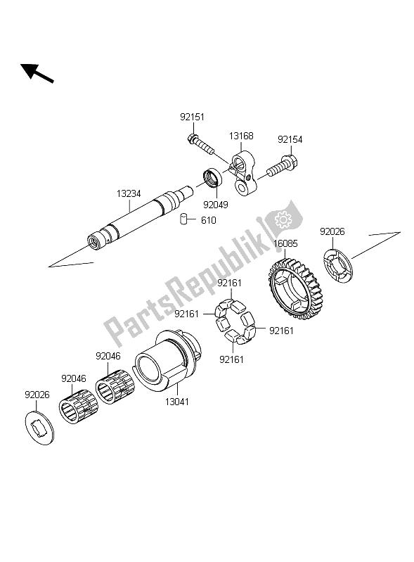 Toutes les pièces pour le Balancier du Kawasaki Z 1000 2011