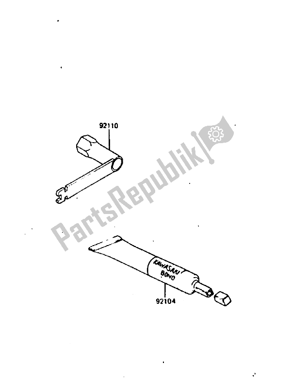 Toutes les pièces pour le Outil du Kawasaki KX 250 1987