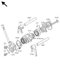 tambour de changement de vitesse et fourche (s) de changement de vitesse