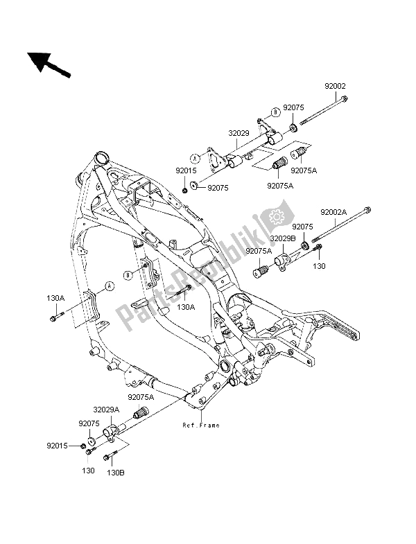 All parts for the Frame Fittings of the Kawasaki VN 1500 Classic 1997